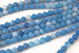 Blue Fire Agate, High Quality in Matte Round, 6mm, 8mm, 10mm, 12mm