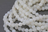 White Fire Agate, High Quality in Matte Round, 6mm, 8mm, 10mm, 12mm- AAA Quality