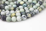 Natural Pale Turquoise , High Quality in Matt Matte Round- 6mm, 8mm, 10mm, 12mm- Full 15.5 Inch strand. AAA Quality Gemstone Beads