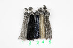 Crystal Beaded Tassel Earrings Studs- 1 Pairs Per Order- 3 inches