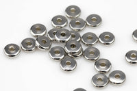 Stainless Steel Polished Beads Roundel Spacers 4mm 6mm 8mm 10mm