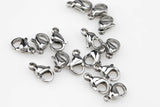 Stainless Steel Polished Clasp- Round Lobster - All Sizes - Surgical Steel Hypoallergenic