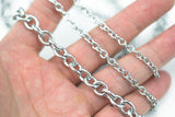 Whole Spool Stainless Steel Oval Cross Link Chain - Yard or Full Spool - High Quality Polished Stainless Steel - Hypoallergenic