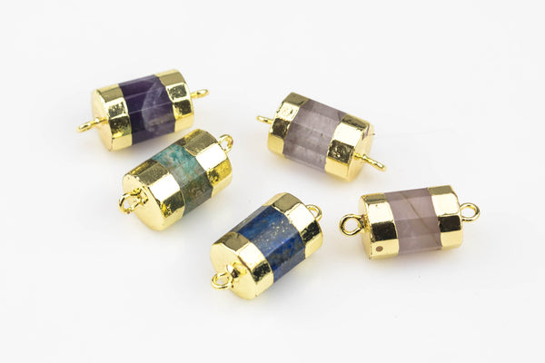 Gemstone Barrel Connector 10*15mm- High Quality