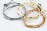 High Quality Wrap Bracelet - Double Wrap Bracelets Adjustable - Stackable Bohemian Style - Made with Crystals 3 Styles