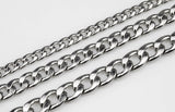 Whole Spool Stainless Steel Curb Chain - Yard or Full Spool - High Quality Polished Stainless Steel - Hypoallergenic 4mm 5mm 6mm 8mm