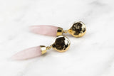 Stud Earring Gemstone Spike- 1 Pair per Order- Wholesale- 2 inches Long
