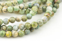 Natural Green Spring Fire Agate, High Quality in Round, 6mm, 8mm, 10mm, 12mm- Full 16 inch strand AAA Quality Smooth Gemstone Beads