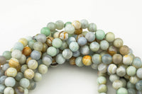 Green Pale Spring Fire Agate, High Quality in Smooth Round, 6mm, 8mm, 10mm, 12mm- Full 16 inch strand AAA Quality AAA Quality