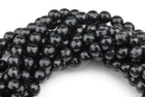 Natural Black Onyx Beads Faceted Round, Full Strand 4mm to 16mm Beads- Full Strand 15.5 Inch Long- Gemstone Beads