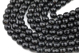 Natural Black Onyx Beads Faceted Round, Full Strand 4mm to 16mm Beads- Full Strand 15.5 Inch Long- Gemstone Beads