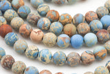 Natural AFRICAN Sea Sediment Jasper Matte round sizes 4mm, 6mm, 8mm, 10mm, 12mm- Full 15.5 Inch Strand- Gemstone Beads