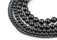 Onyx beads AAA grade black round beads, 3mm 4mm 6mm 8mm 10mm 12mm 14mm 16mm gem stone beads strand, genuine loose stone beads Full 15.5"