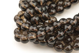 Natural Smokey Quartz beads, Round, Full Strand, 4mm, 6mm, 10mm, or 12mm beads Smooth
