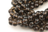 Natural Smokey Quartz beads, Round, Full Strand, 4mm, 6mm, 10mm, or 12mm beads Smooth