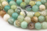 Natural AMAZONITE Best Quality faceted round sizes, -Full Strand 15.5 inch Strand, 4mm, 6mm, 8mm, 12mm, or 14mm Beads AAA Quality