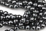 NATURAL Gray Hematite Faceted Round Grade AAA 3mm, 4mm, 6mm, 8mm, 10mm- Full 15.5 Inch Strand