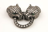 Jaguar C.z. Pave Cz Flush clasp Small Size- 1.5 inches long