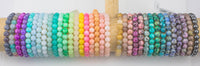 Bracelets 8mm Stackable Smooth Round Gemstone Jade Bracelets - Handmade - WHOLESALE - 8mm 7.5"
