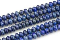 Natural LAPIS, High Quality in Roundel, 4mm, 6mm, 8mm, 10mm-Full Strand 15.5 inch Strand Gemstone Beads