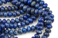 Natural LAPIS, High Quality in Roundel, 4mm, 6mm, 8mm, 10mm-Full Strand 15.5 inch Strand Gemstone Beads