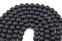 A Grade Matte Black Onyx Beads, High Quality in Faceted Round, Full Strand, 4mm 6mm 8mm 12mm or 14mm Beads- Full 15.5" Gemstone Beads