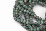 Pale Apatite Green JADE Matte Round- 6-10mm -Full Strand 15.5 inch Strand