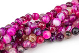 Fusia Banded Agate, High Quality in Faceted Round, 8-10mm