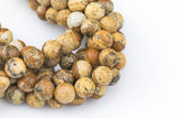 Natural Picture Jasper Faceted Round 4mm, 6mm, 8mm, 10mm, 12mm, 14mm AAA Quality Gemstone Beads