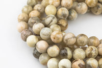 Natural Autumn Jasper, High Quality in Faceted Round, 6mm, 8mm, 10mm, 12mm- Full 15.5 Inch Strand Gemstone Beads