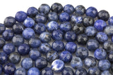 Natural Dark Blue Sodalite, High Quality in Faceted Round, -Full Strand 15.5 inch Strand, 4mm, 6mm, 8mm, 12mm, or 14mm Beads AAA Quality