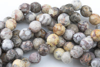 Natural Mai Jasper, High Quality in Faceted Round, 6mm, 8mm, 10mm, 12mm- Full 15.5 Inch Strand Gemstone Beads