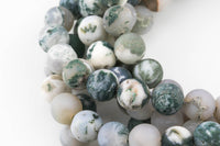Natural Tree Agate, High Quality in Matt Matte Round, 6mm,8mm, 10mm, 12mm AAA Quality AAA Quality Gemstone Beads
