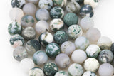 Natural Tree Agate, High Quality in Matt Matte Round, 6mm,8mm, 10mm, 12mm AAA Quality AAA Quality Gemstone Beads