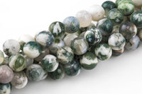 Natural White Tree Agate Beads AAA Grade Round - 4mm, 6mm, 10mm, 12mm AAA Quality Smooth Gemstone Beads