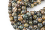 Natural Waterstone Jasper, High Quality in Faceted Round, 6mm, 8mm, 10mm, 12mm -Full Strand 15.5 inch Strand Gemstone Beads