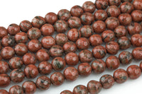 Natural Sesame Jasper, High Quality in Faceted Round, 4mm, 6mm, 8mm, 10mm, 12mm- Full Strand 15.5 Inches long Gemstone Beads