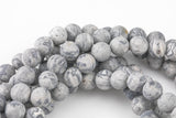 Natural Matte Gray Picasso Jasper Beads Grade AAA 6mm 8mm 10mm 12mm Loose Beads Full Strand 15.5-16" AAA Quality Gemstone Beads