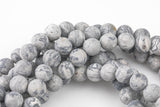 Natural Matte Gray Picasso Jasper Beads Grade AAA 6mm 8mm 10mm 12mm Loose Beads Full Strand 15.5-16" AAA Quality Gemstone Beads