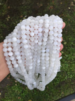 AAA Natural Selenite Beads Round Beads 6mm 8mm 10mm High Quality Real Genuine Selenite Gemstone 15.5" Strand Gemstone Beads