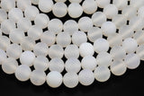 Natural Matte Cream Agate, High Quality -Full Strand 15.5 inch Strand, 4mm, 6mm, 8mm, 12mm, or 14mm Beads AAA Quality Gemstone Beads