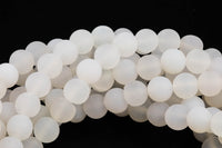 Natural Matte Cream Agate, High Quality -Full Strand 15.5 inch Strand, 4mm, 6mm, 8mm, 12mm, or 14mm Beads AAA Quality Gemstone Beads