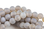 Natural Gray Agate, High Quality in Matte Round- 4mm, 6mm, 8mm, 10mm, 12mm Gemstone Beads