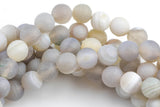 Natural Matte Faceted Banded Agate, High Quality in Matte Faceted Round, 6-10mm Gemstone Beads