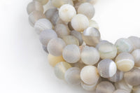 Natural Matte Faceted Banded Agate, High Quality in Matte Faceted Round, 6-10mm Gemstone Beads