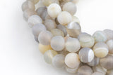 Natural Matte Faceted Banded Agate, High Quality in Matte Faceted Round, 6-10mm Gemstone Beads