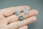 11 Heart Pewter Charms 13x13mm 583-181