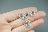 21 Heart Pewter Charms 15x13mm 587-550