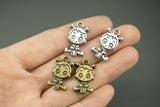 6 Baby Girl Pewter Charms 24x14mm 948-10306