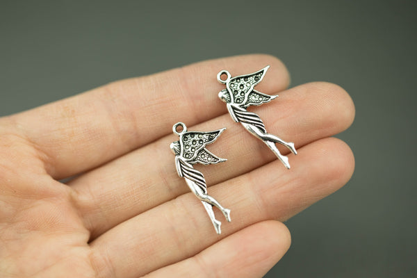 14 Angel Charms 30x15mm 950-12985